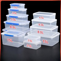 Crisper Box Rectangular Thickened Plastic Refrigerator Storage Box Microwaveable Frozen Food Sealed Box