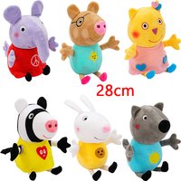 28Cm Peppa Pig Forever Friends Plush Toy Bigger Edmund Elephant Pedro Pony Suzy Sheep Zoe Zebra Room Kids Birthday Gift Toys