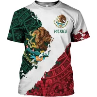 FAYBA Aztec Mexican Shirts Short Sleeves Summer Mexico Shirt Mexico Jersey Unisex 3D Shirts oversized t shirt