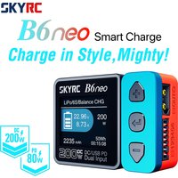 SkyRC B6 Neo Smart Charger DC 200W PD 80W LiPo Battery Balance Charger SK-100198 Compact 6S Charger Discharger
