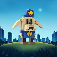 MOC Movie Figure Dog Man Model Building Blocks Cute Animation Activity Character Brick Toys Children's Birthday Gift
