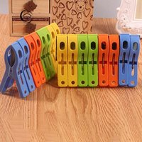 8Pcs/Set Large Plastic Hanger Clips Windproof Beach Towel Clothes Pegs Powerful Spring Clamp Clothespin Organizers