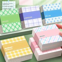 Box of 200 thick sticky notes | 6 series of color sticky notes | very suitable for school and office use | plaid tribal design