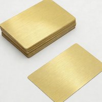 4Pcs Gold 304 Stainless Steel Cards, Anti-Fading, Engravable for Business & Corporate Gifts