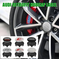 4Pcs Car Styling Wheel Center Hub Caps Sticker Badge Cover For Audi SLine S3 S4 S7 S6 A5 A3 A4 RS A6L A7 A4L A6 Q5 Q7 A8L Q3 TT
