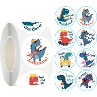 100-500pcs Dinosaur Design Reward Stickers for Kids Easy Carried Incentive Sticker Supplies for School Teachers,Party Bags Decor