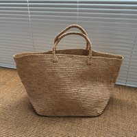 Straw Beach Tote Bag, Large Summer Rattan Woven Bags,Handmade Shoulder Handbags for Women