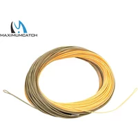MAXIMUMCATCH Single-Hand Spey Fly Line WF3F-WF8F 90ft with Welded Loops Peach/Camo for Enhanced Visibility Fly Fishing Line
