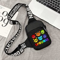Sprunki Kids Shoulder Bag Kawaii Cartoon Character Printed Handbag Fashion Crossbody Bag Shopping Bags Children Birthday Gifts