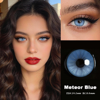 Visuashow Meteor Colored Contact Lenses 2Pcs Small Pupil Soft Color Contacts 6 Months Use Natural Cosmetic Eye Lens for Student
