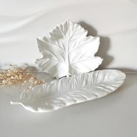 2pcs Resin Casting Molds Featuring Feather And Leaf Designs for Decorative Trays, Perfect for Home Decor