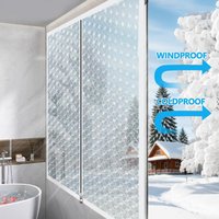 Winter zipper anti freezing and cold insulation bathroom thickened windproof curtains without punching thickened insulation film