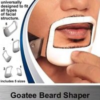 5PCS/Set Durable Plastic Beard Styling Tool French Beard 5 Sizes Goatee Beard Styling Symmetric Shaving Template Men