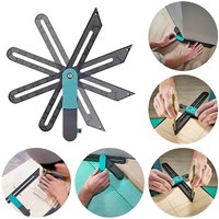 Angle Rulers Tri Square Irregular Sliding T-Bevel Gauge with Lock, Level Measuring Tool Carpentry Marking DIY Project Protractor