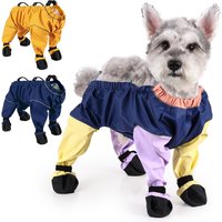 Waterproof Pet Anti Dirty Pants and Shoe Suit for Small Dogs Walking Puppy Dog Rain Jumpsuit Pinscher Yorkies Mascotas Overalls