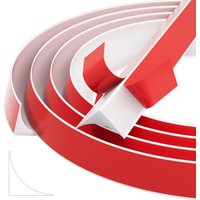 5m Flexible L-Shaped Quarter Round Molding Peel Bendable Decorative Mold Non-Adhesive Peel Stick Silicone Trim for Floor Edges