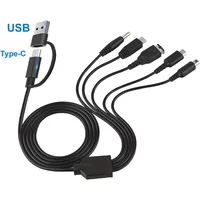 5 In 1 USB C Charging Cable For Nintendo New 3DS Xl Nds Lite Ndsi Ll Wii U Charger Cable For nintendo Gba For Sony Psp 1000/2000