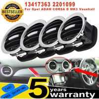 13417363 2201099 For Opel Adam Corsa D MK3 Vauxhall New Dashboard Air Vent Grille Cover Surround Chrome Car Accessories