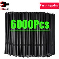 50/3000/6000Pcs Drinking Straws Colorful Wedding Party Milk Tea cocktail Straw Bar Kitchen Beverage Home Cola straw Wholesale