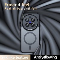 For Vivo X300 Ultra Case Skin Friendly Magnetic Matte Frosted Translucent Airbag Drop-proof Non-yellowing Anti-Fingerprint Cover