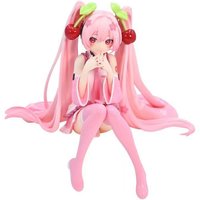 2026 New Hatsune Miku Anime figure Pink dress PVC model action toys Cherry pink cherry blossom decoration collect gifts