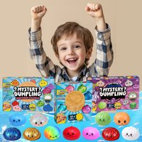 Kawaii Dumpling Squishy Toys Advent Calendar Dumpling Slow Rising Stress Relief Sensory Set Blind Box Desk Decor Christmas Gifts