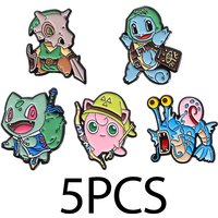 5pcs Cute Turtle&Dragon Enamel Pin Game Brooch Pines Lapel Pins Badge on Backpack Clothing Accessories Animal Jewelry Gifts
