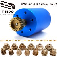 YSIDO M0.8 3.175mm Motor Gear 12T 14T 16T 18T 24T Metal Pinion for 1/10 Traxxas RC Car 3650 3660 Brushed/Brushless Motor Parts