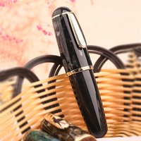 MAJOHN Q1 Mini Acrylic Fountain Pen Multicolored Portable Ink Pen Iridium EF/F Nib Palm Short Writing Set Stationery