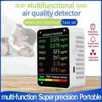 HOMEFISH 6 In 1 Air Quality Monitor Multifunctional Automatic Display Indoor Office Wall Hanging Screen Display Air Detector