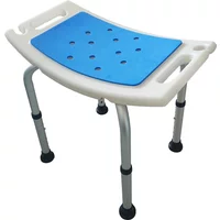 Adjustable Height Shower Chair,Non-Slip Foot Cushion and Drain Hole - Comfortable EVA Foam Seat Cushion for Elderly and Disabled