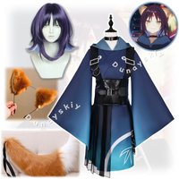 Anime Cosmic Princess Kaguya! Iroha Sakayori Cosplay Costume Wig Kemonomimi And Tail Japanese Style Roleplay Halloween Stage