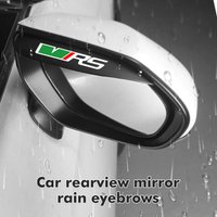 2pcs Carbon Car Rearview Mirror Rain Eyebrow Blocker Sun Visor For Skoda VRS Octavia 2 3 Kamiq MK3 Kodiaq Karoq Superb Fabia