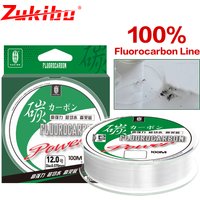 ZUKIBO 50m 100m 100% Fluorocarbon Fishing Line Super Strong Monofilament Carp Fishing Line Japan Carbon Fiber Leader Line 2-85lb