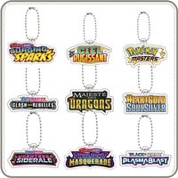 Pokemon Anime Ptcg Live Logo Acrylic Keychain Anime Game Collection Card Diy Self-Made Logo Shaped Bag Pendant Backpack Pendant