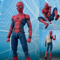 Shf Marvel Spider Man Action Figure Movable Jointed With Backpack Homecoming Boxed Collectible Model For Adult Collectors