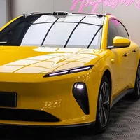 High Brightness Dark Yellow Car Wrapping Film Car Sticker Vinyl Film PET Auto Decal Bubble Free Car Accessories Decoration
