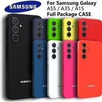 For Samsung Galaxy A55 A35 A15 Case Silky Silicone Cover Soft-Touch Back Protective Housing For A54 A34 A14 A53 A33 A52 A32 A12