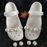 Large Pearl Shoe Charms White Bead Clog Shoes Decorations DIY Accessories for Garden Sandals Women Girls Gifts