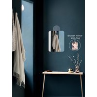 【Acrylic Anti Fog Mirror Washroom Shower Unbreakable Fogless Mirror Portable Travel Shaving Bathroom Accessories Tool】