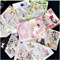 Japanese Magazine Sticker Cut Film Handbook Material Ancient Cute Sticker Book Thick DIY Decorative Collage Gift S