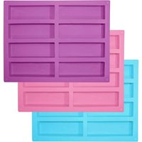 8 Cavity Rectangle Granola Bar Silicone Molds Nutrition Cereal Protein Energy Bar Chocolate Butter Cake Loaf Bread Baking Pan