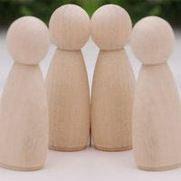 20/50 pièces bricolage bois cheville poupées à la main inachevé poupée bricolage artisanat pépinière décoration bois cheville poupées décoration de la maison ornement