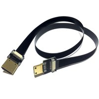 10CM HDMI-compatible FPV Cable Mini HD-90 Degree Adapter FPC Ribbon Flat Pitch 20pin For TV Projector Multicopter Aerial Photog