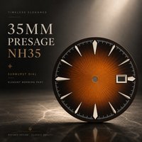 Presage 35mm black sky blue watch dial single calendar suitable for NH35 NH36 automatic mechanical movement replacement pointer
