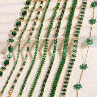 Mix Style Green Micro-inlaid Zircon Tennis Bracelet for Women 2025 New Men Bracelet Homme Jewelry Accessories Wholesale