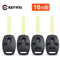 KEYYOU 10PCS For Honda CR-V Accord Element Pilot HR-V Fit City Jazz Odyssey Fleed 2/3/4 Buttons Remote Car Key Shell Case