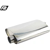 Stainless Steel Muffler Exhaust Universal Car 2.5inch 3inch Straight Muffler Exhaust Pipe with logo