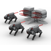 MOC Military Series Missile Launch Stand Model Unmanned Robot Dog Building Block Set Capable of Launching Missile Models toys