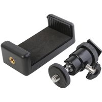Universal Moblie Phone Clip Bracket Holder Mount 1/4 Screw Hot Shoe Phone Clip Tripod Monopod Stand for iPhone Samsung Xiaomi